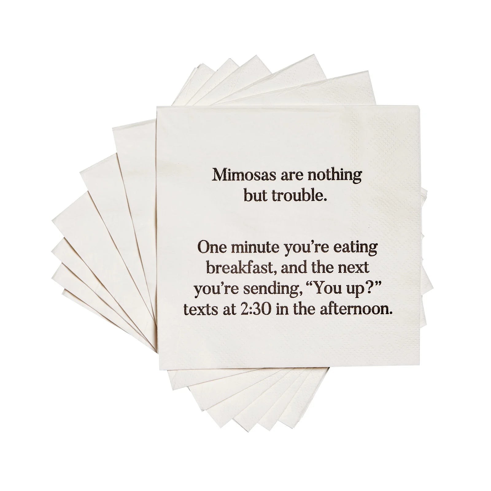"Mimosas are Nothing but Trouble" Cocktail Napkins - Thumbnail 2