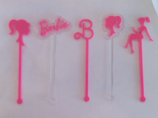 Barbie Inspired Swizzle Sticks