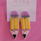 Seed Bead Pencil Earrings