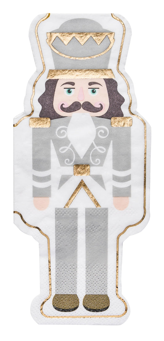 Gilded Nutcracker Diecut Guest Towel