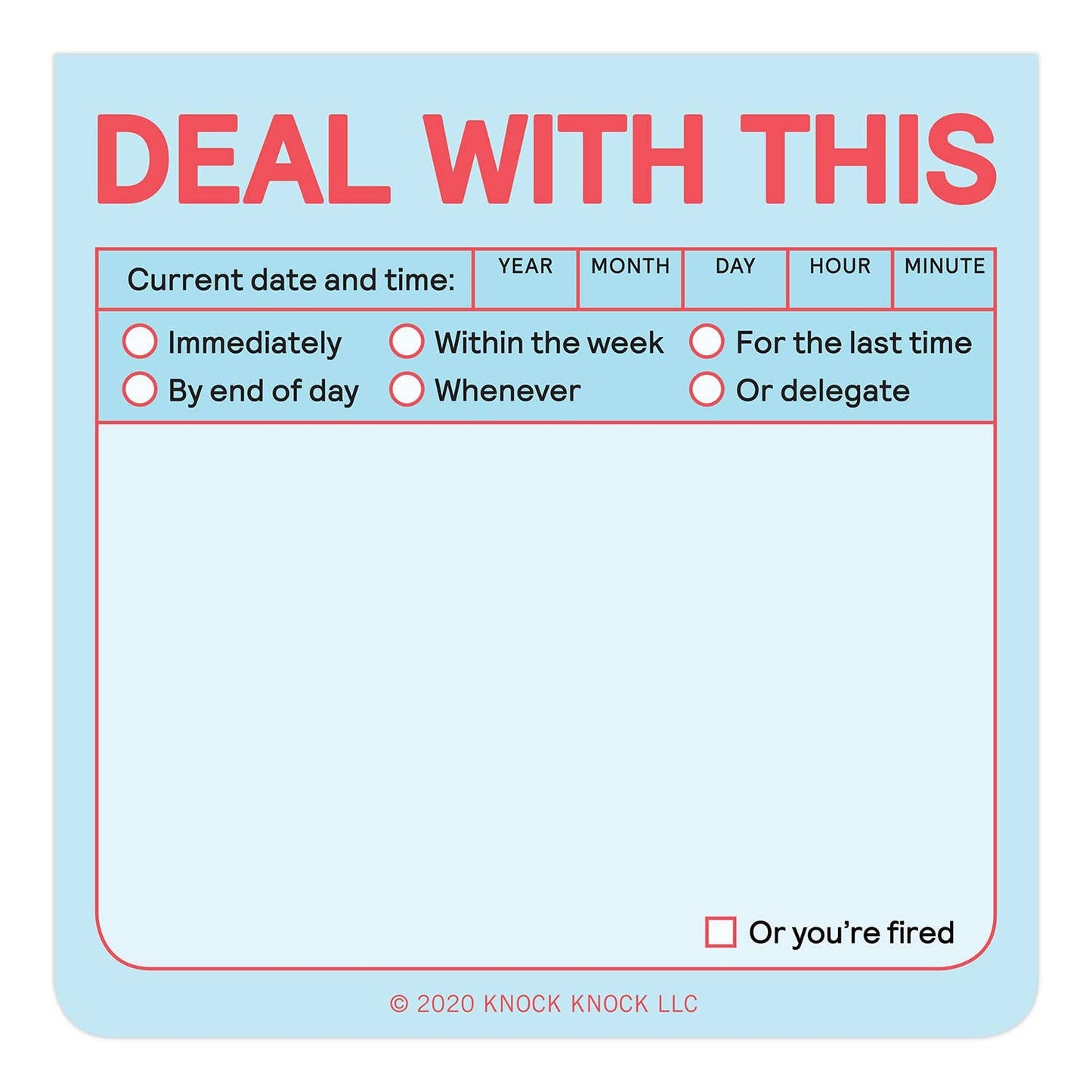 "Deal with This" Sticky Note (Pastel Version)