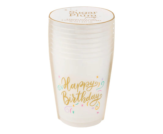 "Happy Birthday" Frost Flex Cups