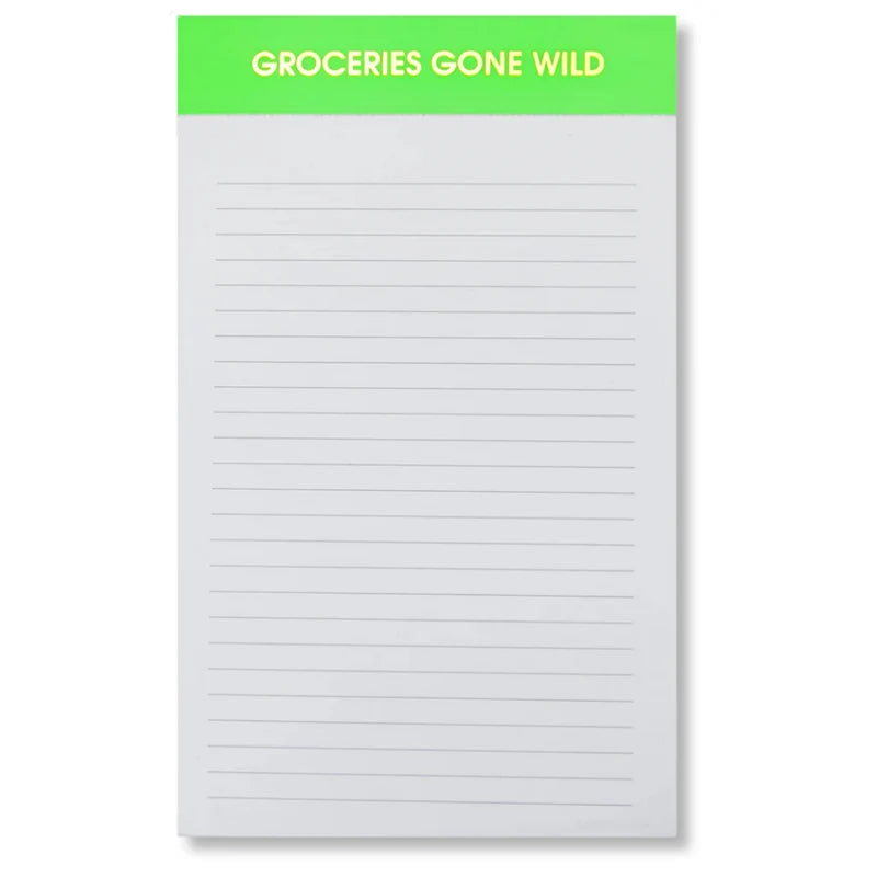 "Groceries Gone Wild" Lined Notepad