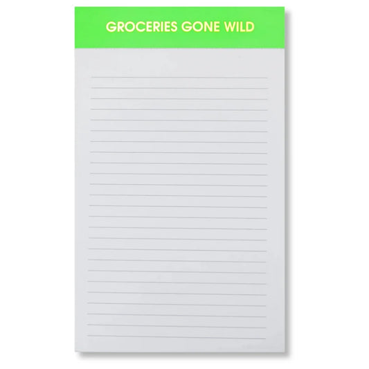 "Groceries Gone Wild" Lined Notepad