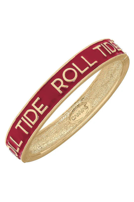 Alabama Crimson Tide Enamel Hinge Bangle in Crimson