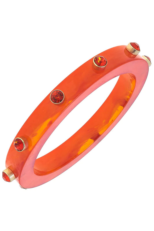 Renee Bangle Bracelet: Orange