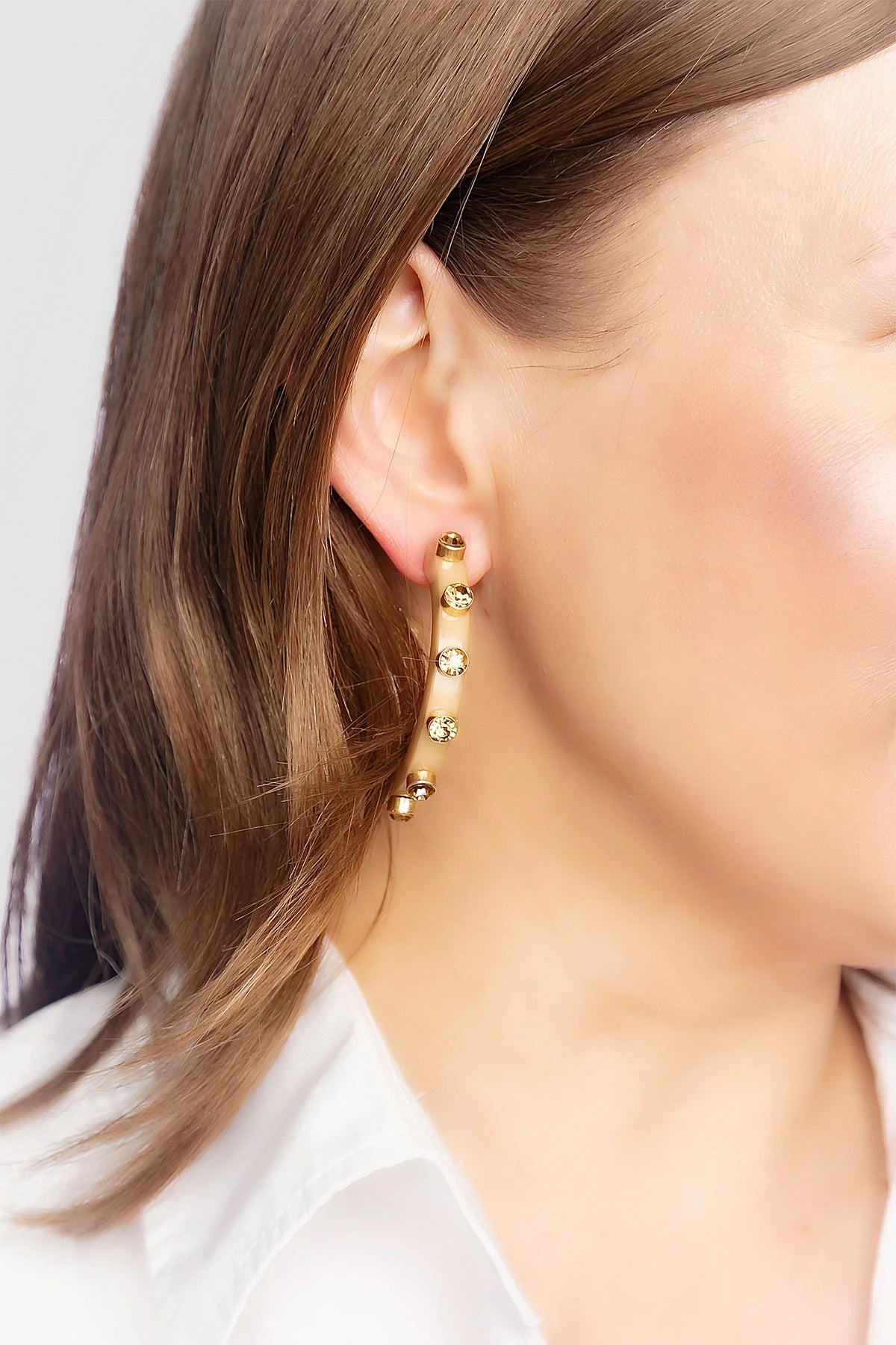 Renee Hoop Earrings: Cocoa