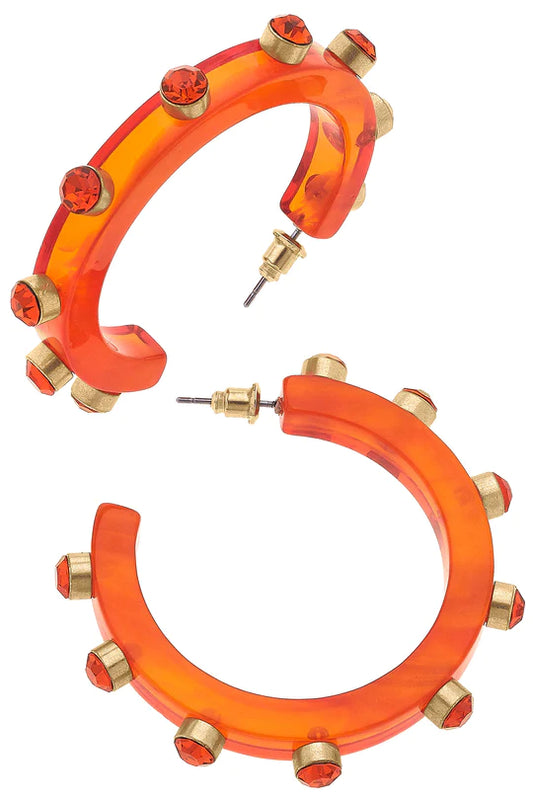 Renee Hoop Earrings: Orange