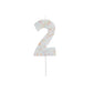 Jumbo Sprinkle Number 2 Candle