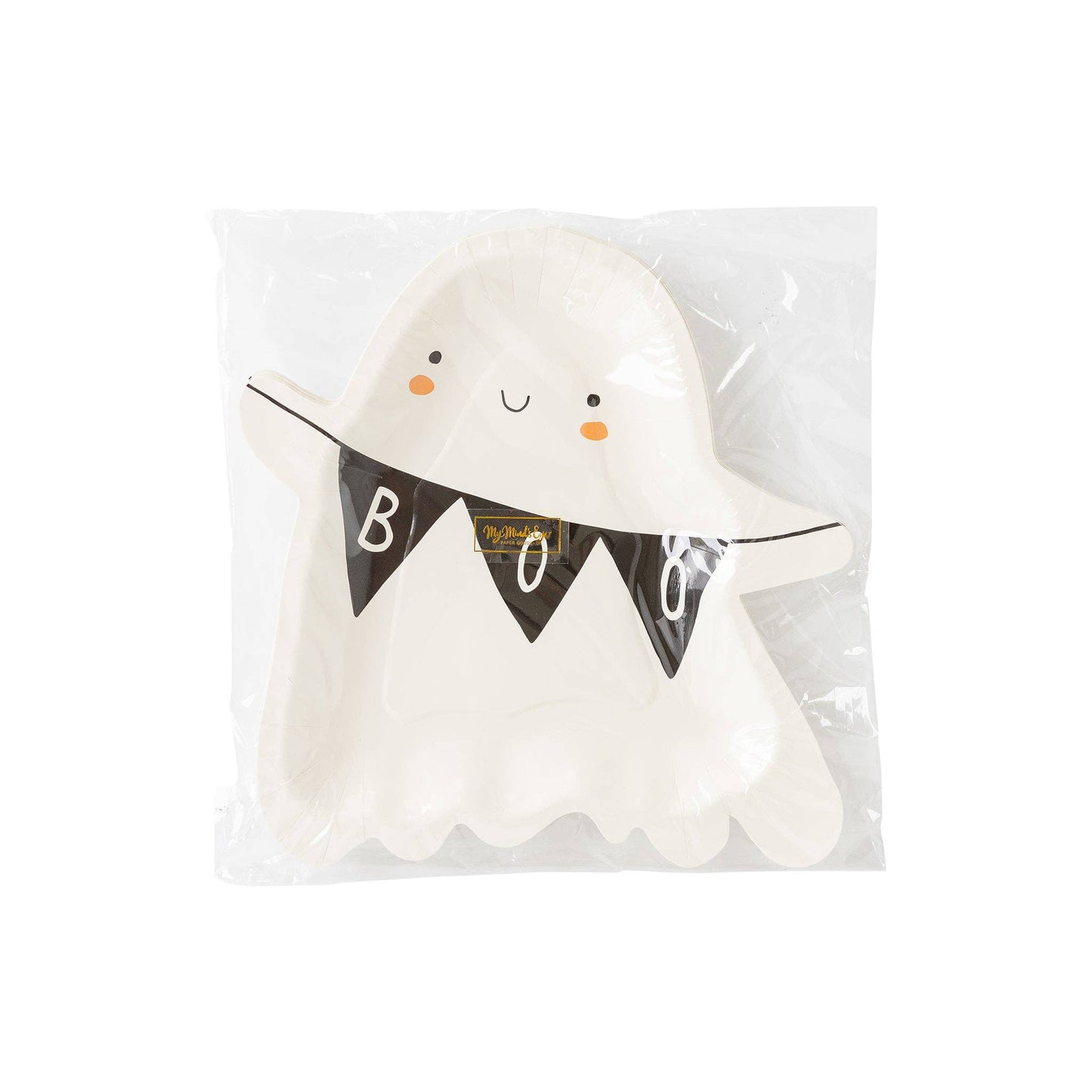 Ghost with "Boo" Banner Shaped Plate