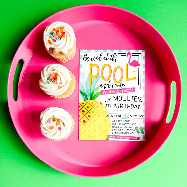 Hot Pink Melamine Serving Tray