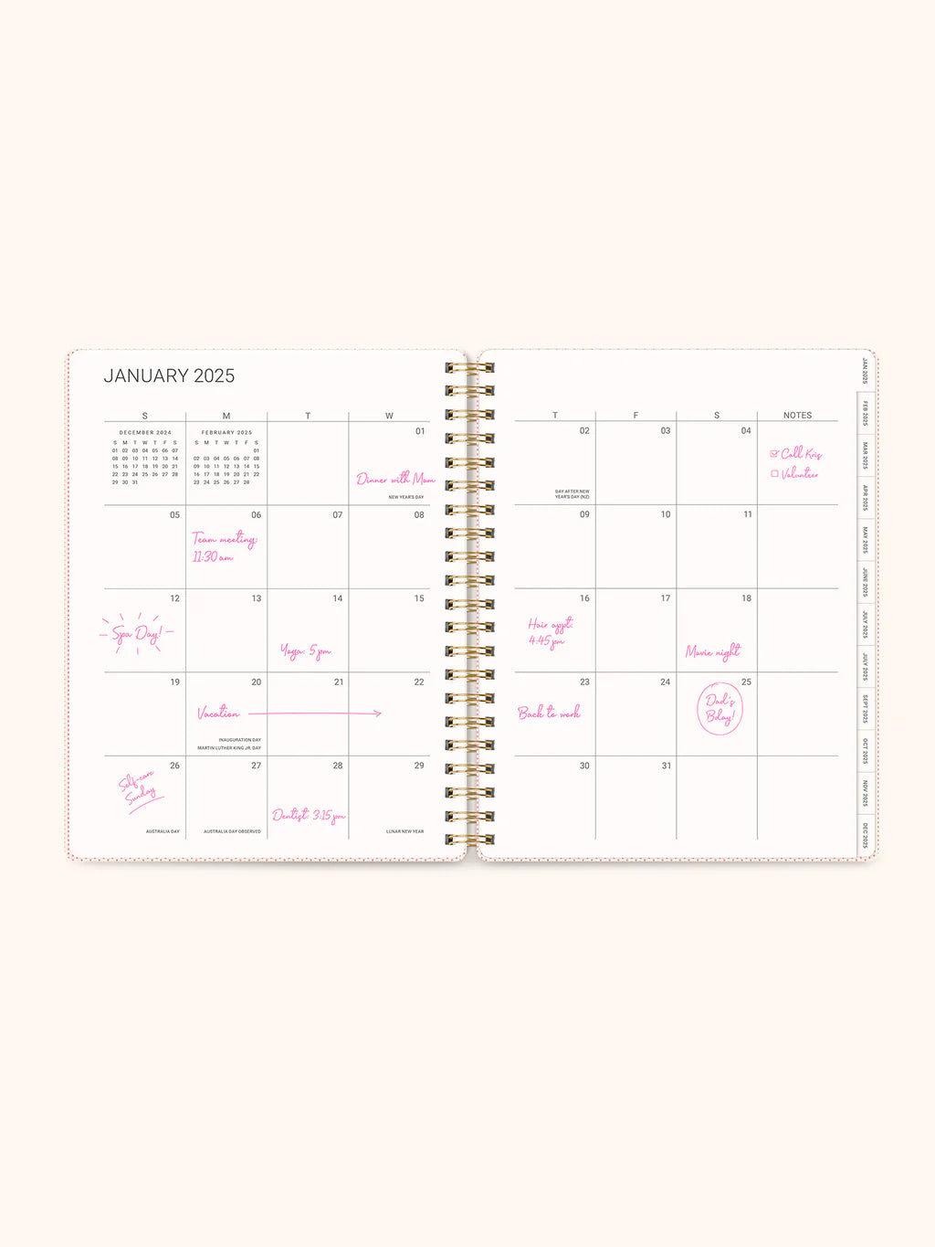 2025 Lazy Daisies Blue Baxter Planner