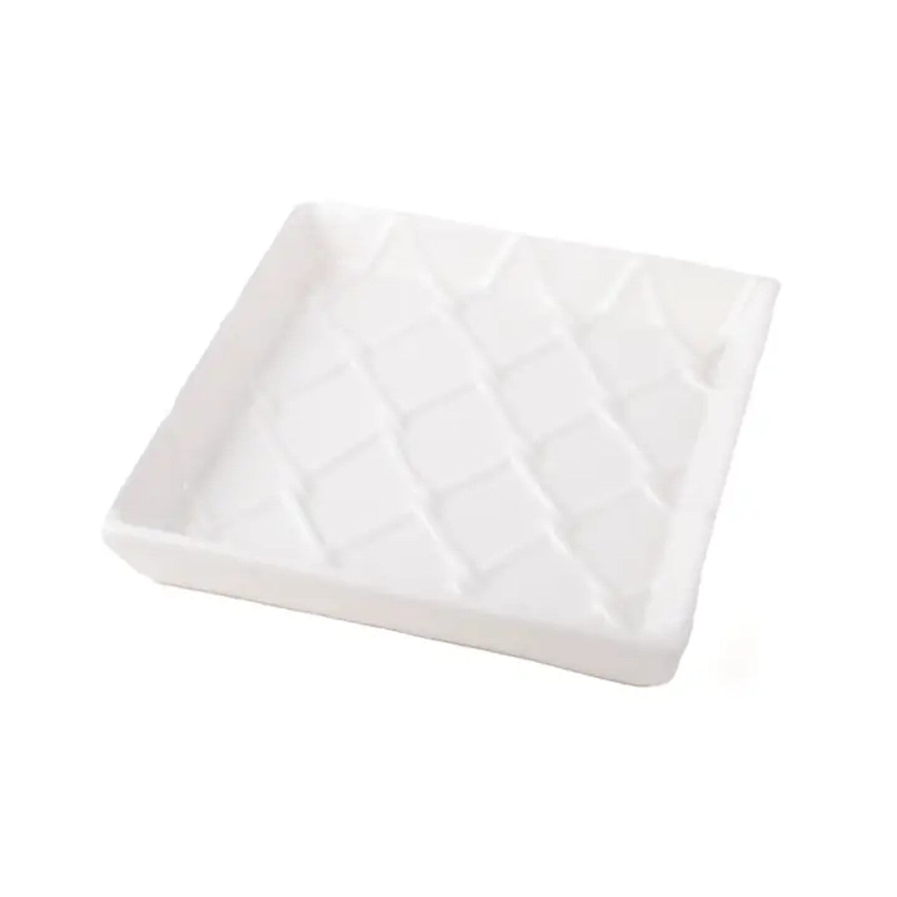 White Textured Cocktail Napkin Tray