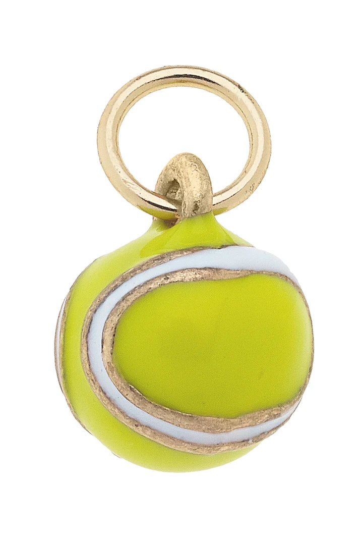 Mini Enamel 3D Tennis Ball Charm