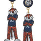 Auburn Tigers Aubie the Tiger Resin Mascot Earrings