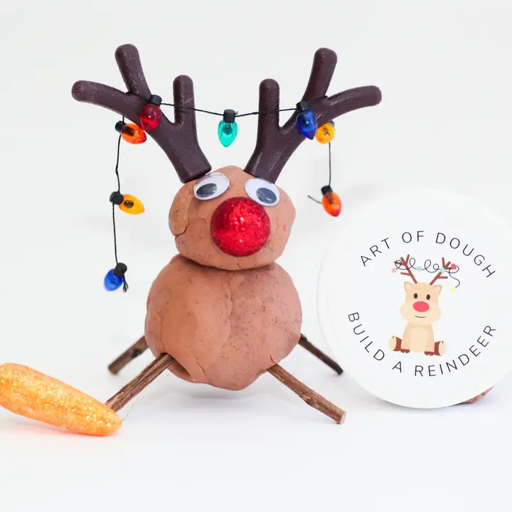 Build-a-Reindeer Tree Sensory Dough Jar