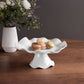 Vida Havana Small Pedestal Cake Plate in White