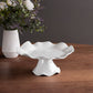 Vida Havana Small Pedestal Cake Plate in White