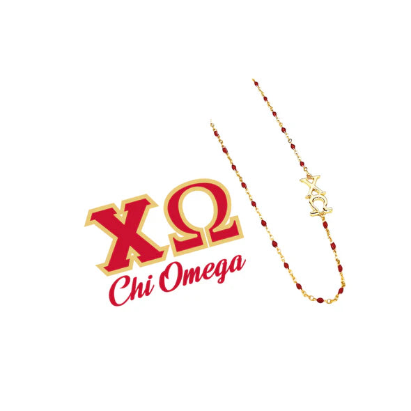 Chi Omega Side Necklace