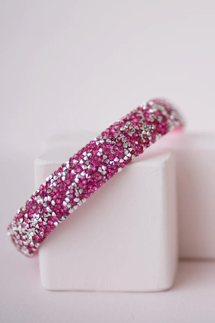Gummy Glitter Headband: Pink