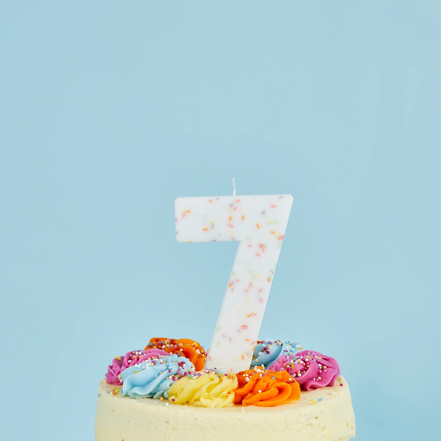 Jumbo Number '7' Sprinkle Candle