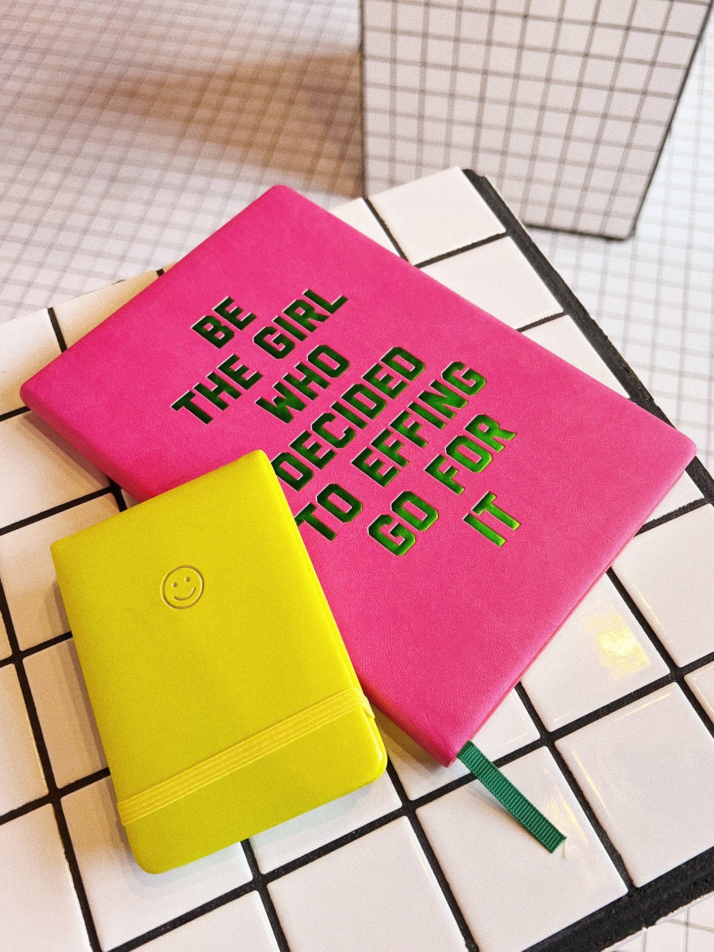 Smiley Mini Pocket Journal: Acid Lime