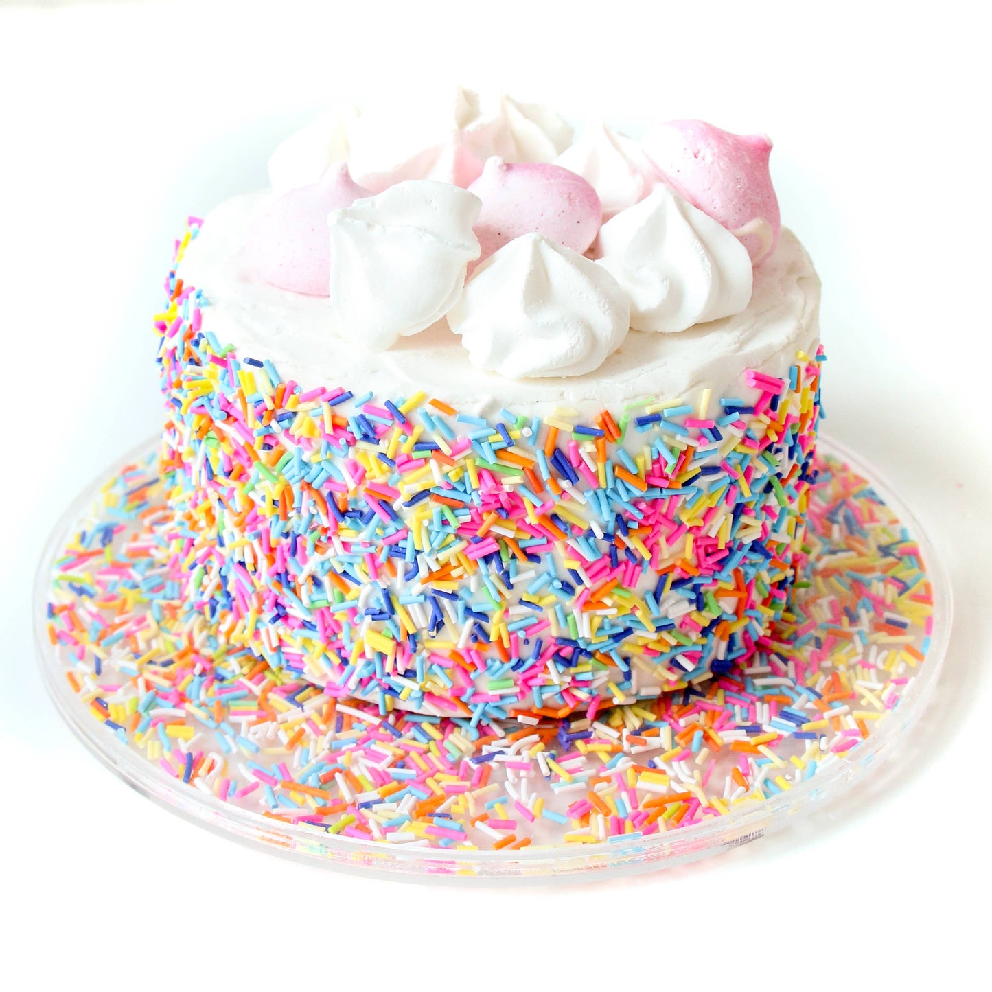 Sprinkle Filled Acrylic Cake Plate