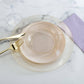 Plastic Side Plates: Clear • Gold Glitter