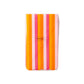 Orange and Pink Stripe Scallop Dinner Napkin