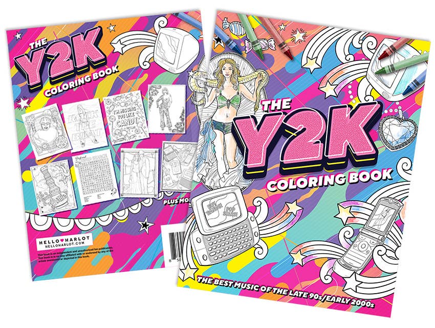 Y2K 2000s Pop Music Coloring Book