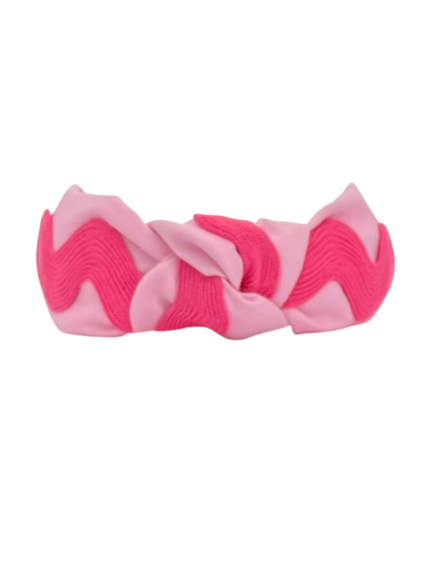 Hot Pink Ric Rac on Pink Handmade Headband