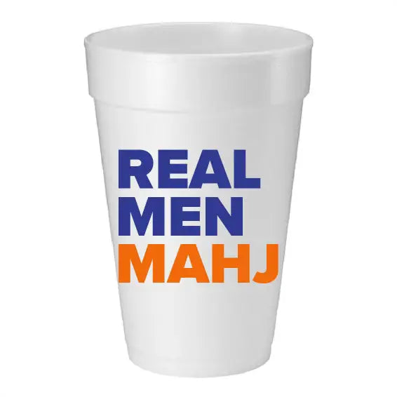"Real Men Mahj" Mahjong Foam Cups