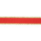 1" Textured Grosgrain Ribbon | Gold Metallic Fringe Red | 25 Yard Roll