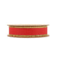 1" Textured Grosgrain Ribbon | Gold Metallic Fringe Red | 25 Yard Roll