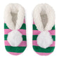 Green Arya Stripe Slippers