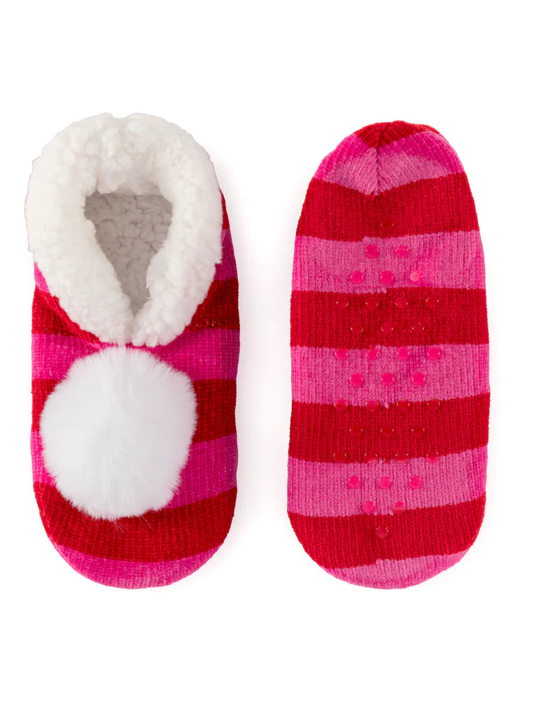 Pink Arya Stripe Slippers