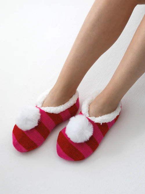 Pink Arya Stripe Slippers