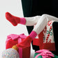 Red Amarie Home Socks