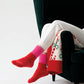 Red Amarie Home Socks