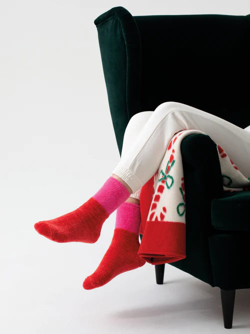 Red Amarie Home Socks