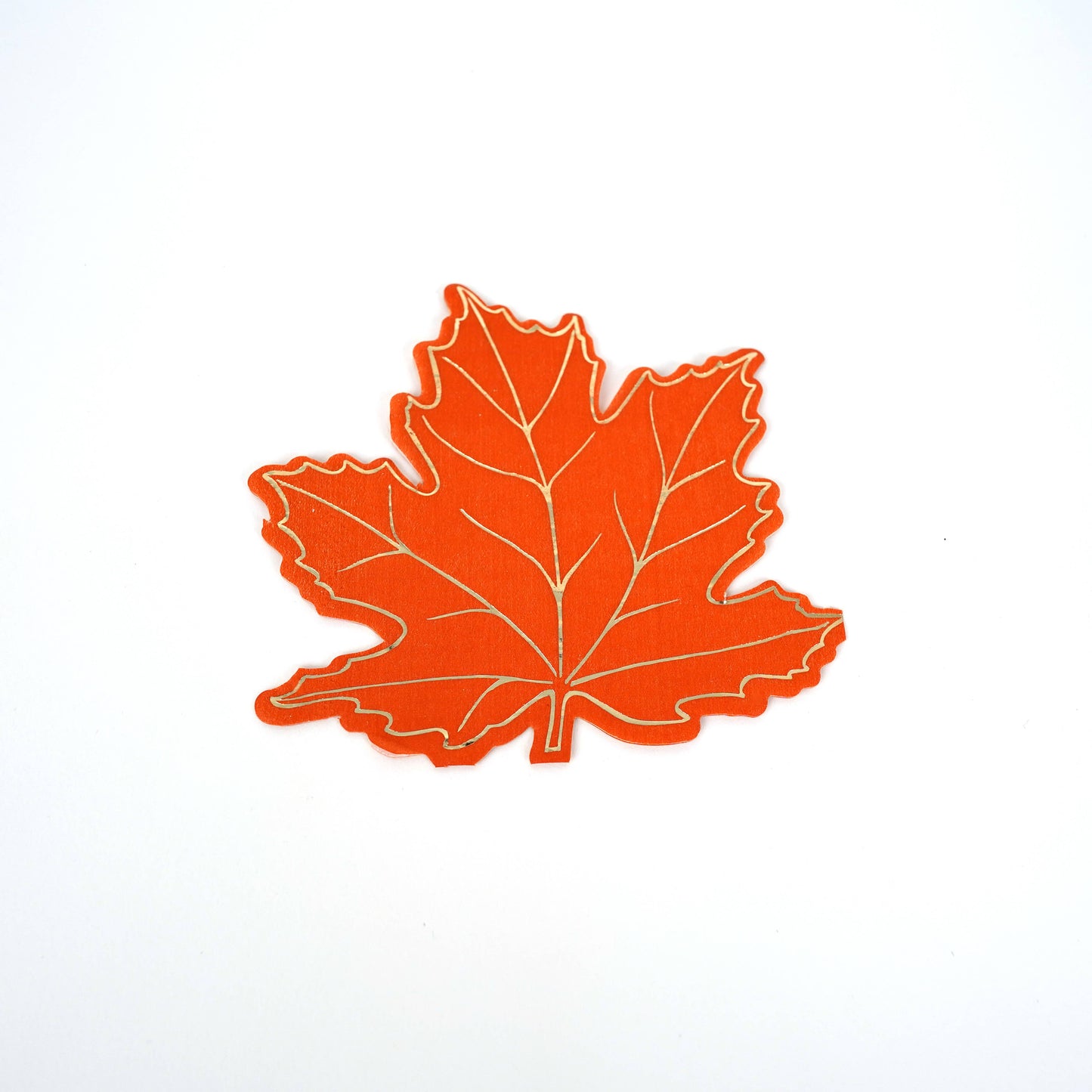 Gatherings by Curated Paperie - Die Cut Autumn Leaf Shaped Beverage Napkin