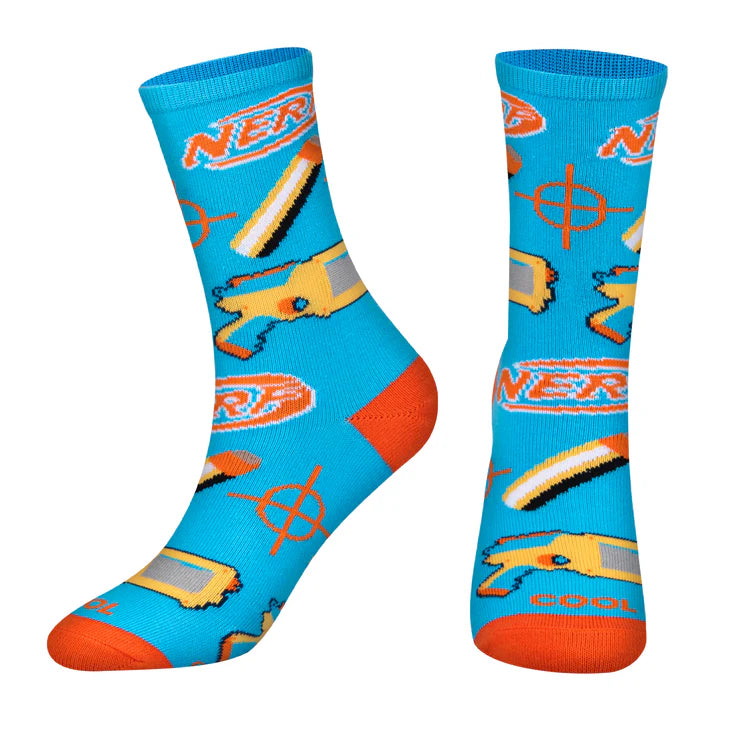 Nerf Blaster Kids Crew Socks (Size 7-10)