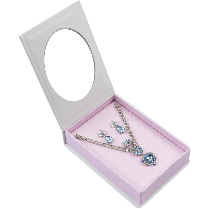 The Marilyn 4-Piece Jewelry Set: Blue/Silver