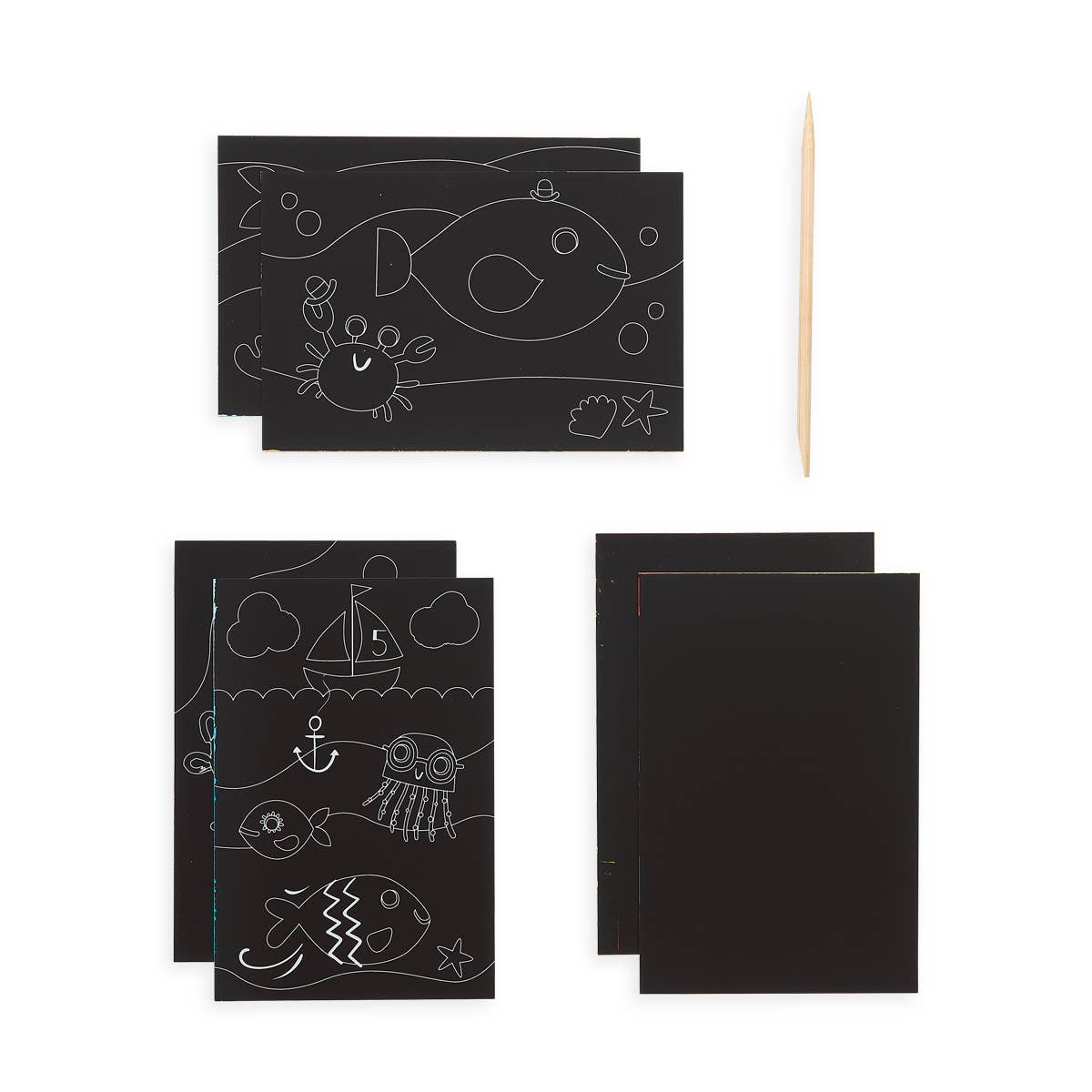 Mini Scratch & Scribble Art Kit: Friendly Fish