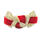 Gold Botanical with Red Velvet Knot Headband