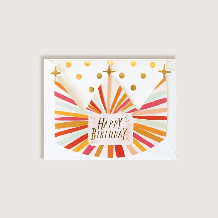 Birthday Crown Gold Letters Happy Birthday Greeting Card
