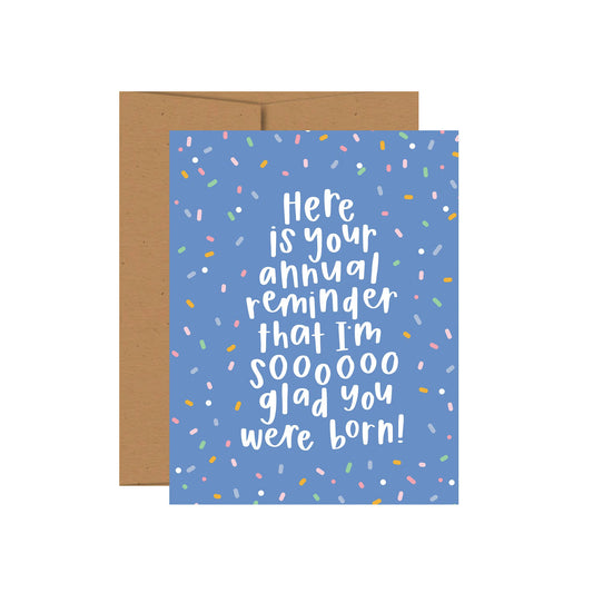 Annual Reminder Birthday Greeting Card