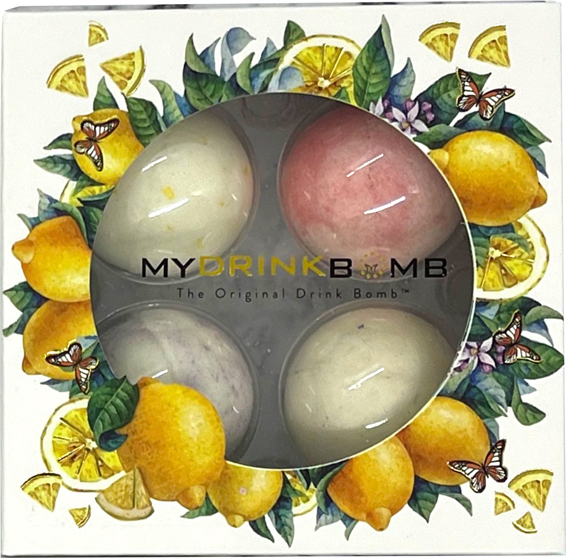 4 Pack Limited Edition Cocktail Drink Bomb™ Mix: Lemon Box