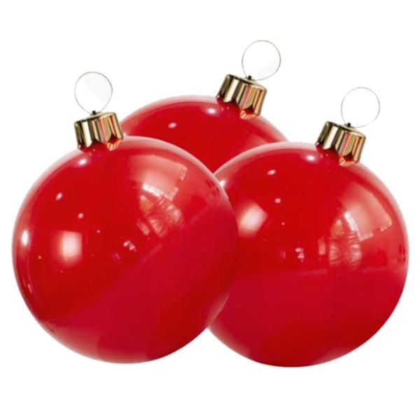 Mini (8") Classic Red Holiball Trio