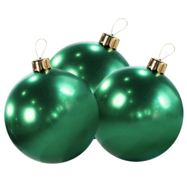 Mini (8") Vintage Green Holiball Trio